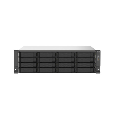 NAS QNAP TS-1673AU-RP-16G-US / PROCESADOR AMD RYZEN V1500B / MEMORIA RAM 16GB / 16 BAHIAS FRONTALES SATA 3.5 PULGADAS Y 2.5 PULG