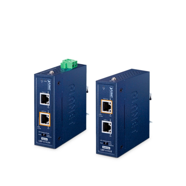 Kit extensor PoE industrial Long Reach PoE IEEE 802.3bt Hasta 800 m PLANET LRP-111U-KIT Kit extensor PoE industrial Long Reach PoE IEEE 802.3bt Hasta 800 m PLANET LRP-111U-KIT