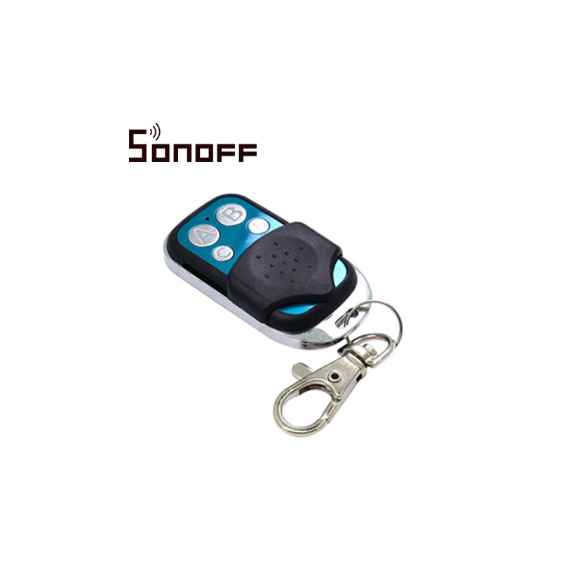 CONTROL REMOTO RF SONOFF REMOTE 433 4 BOTONES TAPA DESLIZABLE BATERIA 27A FRECUENCIA 433.92 MHZ CODIGO FIJO