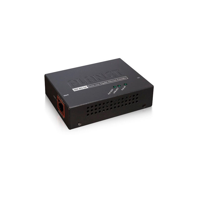 EXTENSOR HPOE PLANET POE-E201/ 1 PUERTO ENTRADA RJ45 10/100/1000 MBPS ALIMENTACION POE AF/AT/ 1 PUERTO SALIDA RJ45 10/100/1000 M