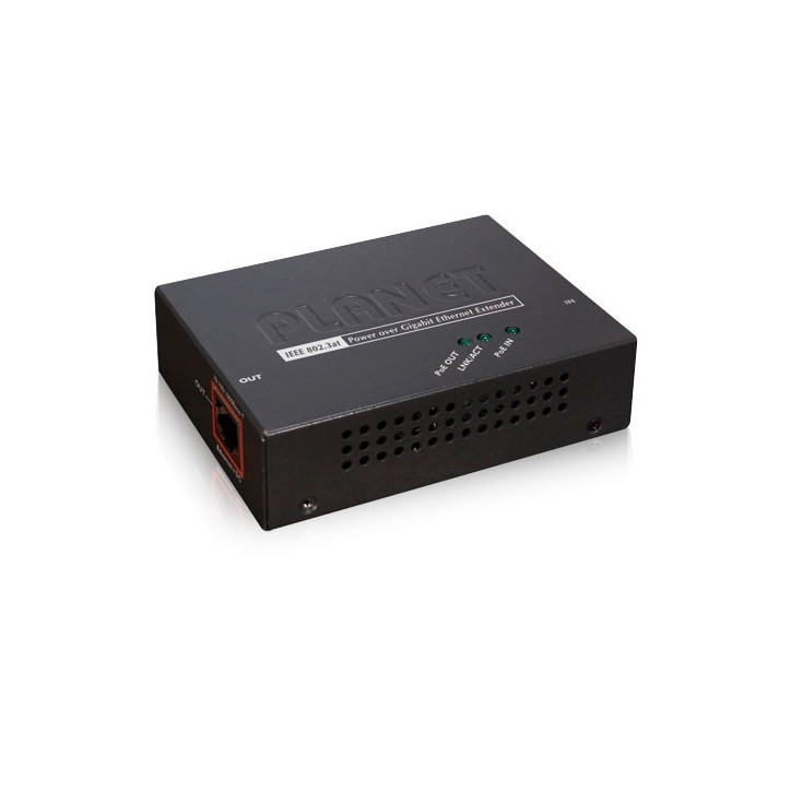 Extensor PoE Gigabit extiende distancia de PoE a 200m 300m 400m 500m Gigabit Ethernet 10/100/1000 Mbps IEEE PLANET POE-E201
