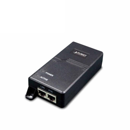 INYECTOR POE 802.3AF/AT POE-172 PLANET / 2 PUERTOS RJ45 10/100/1,000MPBS / CONSUMO DE 60W / HASTA 100 METROS
