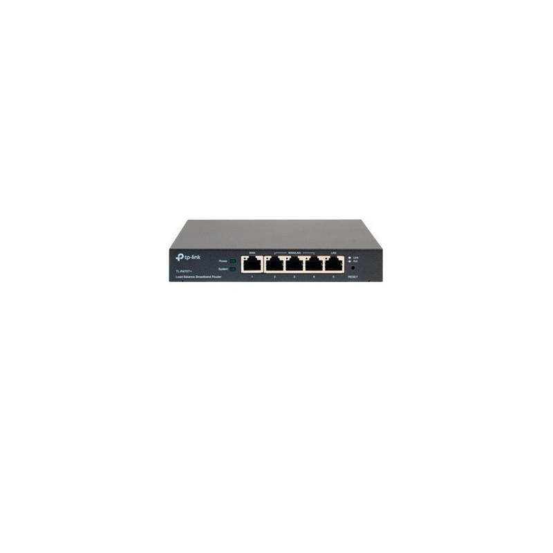 ROUTER BALANCEADOR DE CARGA / TP-LINK TL-R470T / 1 PUERTO WAN RJ45 / 1 PUERTO LAN RJ45 / 3 PUERTOS WAN/LAN RJ45 / VELOCIDAD 10/1