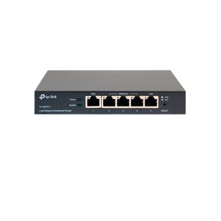 ROUTER BALANCEADOR DE CARGA / TP-LINK TL-R470T / 1 PUERTO WAN RJ45 / 1 PUERTO LAN RJ45 / 3 PUERTOS WAN/LAN RJ45 / VELOCIDAD 10/1