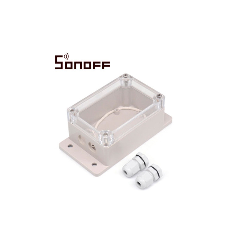 CARCAZA IP66 IMPERMEABLE COMPATIBLE CON EQUIPOS SONOFF BASIC, SONOFF RF Y B10 DUOSMART
