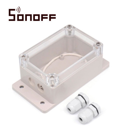 CARCAZA IP66 IMPERMEABLE COMPATIBLE CON EQUIPOS SONOFF BASIC, SONOFF RF Y B10 DUOSMART