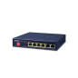 SWITCH NO ADMINISTRABLE / PLANET GSD-604HP / 6 PUERTOS RJ45 10/100/1000 MBPS / 4 PUERTOS POE 802.3AT/AF (PUERTOS 1 – 4) / SIN VE