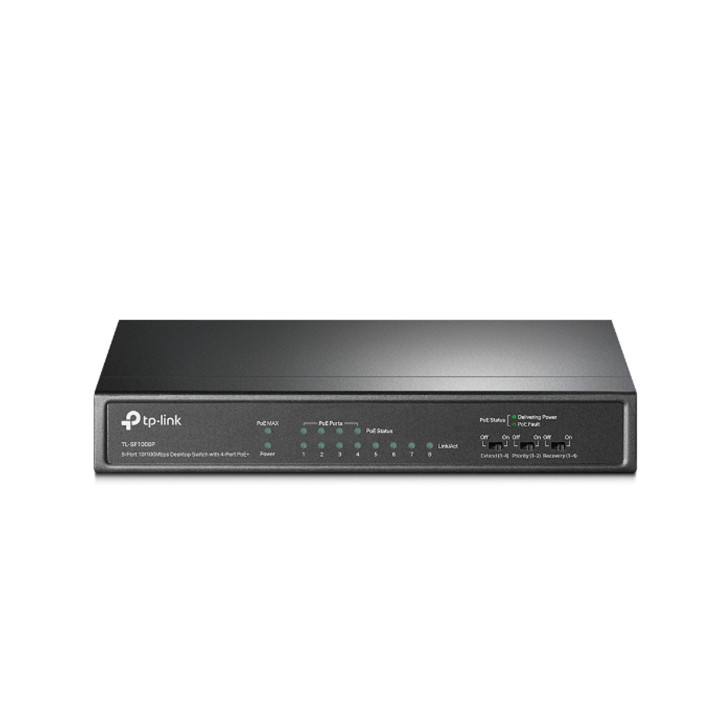 Switch no administrable PoE 8 puertos 10/100 Mbps 4 puertos PoE TP-LINK TL-SF1008P