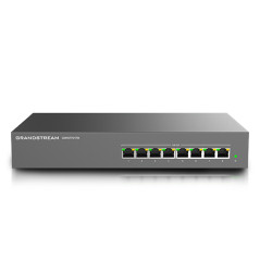 SWITCH NO ADMINISTRABLE POE+ GRANDSTREAM GWN7701PA / 8 PUERTOS 10/100/1,000MBPS / 8 PUERTOS POE+ AF/AT / MONTAJE ESCRITORIO/PARE