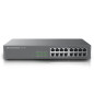 SWITCH NO ADMINISTRABLE POE+ GRANDSTREAM GWN7702P / 16 PUERTOS 10/100/1,000MBPS / 8 PUERTOS POE+ AF/AT / MONTAJE ESCRITORIO/PARE