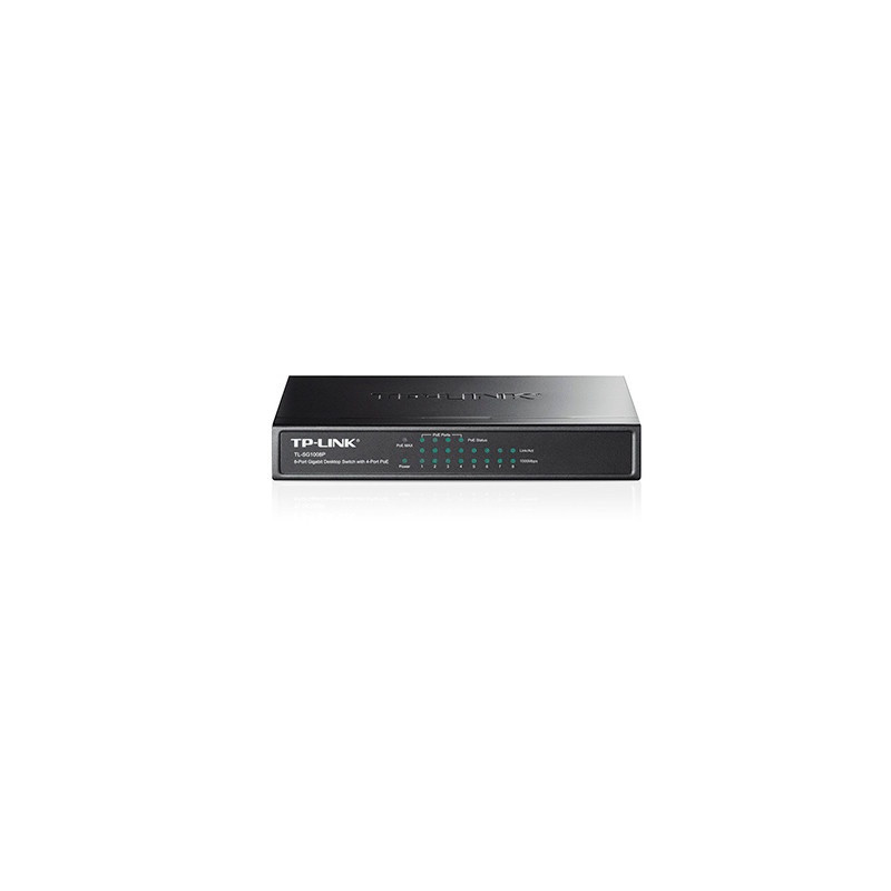 SWITCH POE NO-ADMINISTRABLE TP-LINK TL-SG1008P / 8 PUERTOS GIGABIT 10/100/1,000MBPS / 4 PUERTOS POE 802.3AF 55W / USO ESCRITORIO