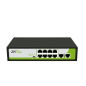 SWITCH ZKTECO PE082-120-C 8 PUERTOS RJ45 10/100 MBPS CON POE AF/AT + 2 PUERTO RJ45 100 MBPS NO ADMINISTRABLE ENERGIA TOTAL 150W 