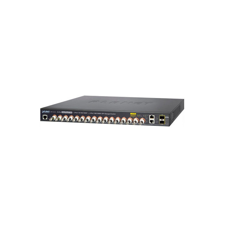 Switch PoC Power over Coaxial administrable 16 puertos BNC PoC Power over Coaxial 2 puertos RJ45 10/100/1000 PLANET LRP-1622CS Switch PoC Power over Coaxial administrable 16 puertos BNC PoC Power over Coaxial 2 puertos RJ45 10/100/1000 PLANET LRP-1622CS