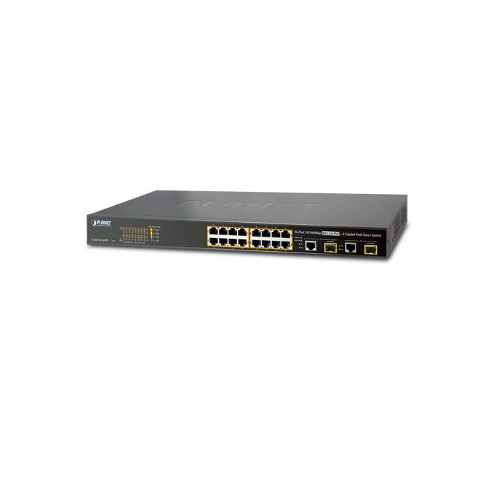 Switch PoE administrable 1U 16 puertos RJ45 10/100/1000 Auto-MDI/MDI-X 16 puertos inyector 802.3af/at PoE 2 PLANET FGSW-1816HPS Switch PoE administrable 1U 16 puertos RJ45 10/100/1000 Auto-MDI/MDI-X 16 puertos inyector 802.3af/at PoE 2 PLANET FGSW-1816HPS