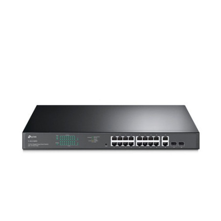 SWITCH ADMINISTRABLE TP-LINK TL-SG1218MPE / 16 PUERTOS RJ45 POE AF/AT 10/100/1000 MBPS + 2 PUERTOS GIGA SFP / POTENCIA POE TOTAL