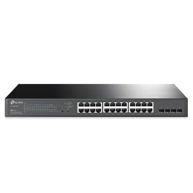 SWITCH POE JETSTREAM SDN ADMINISTRABLE TP-LINK SG2428P ADMINISTRABLE / 24 PUERTOS POE AT/AF 250W 10/100/1000 MBPS+4 PUERTOS DE F