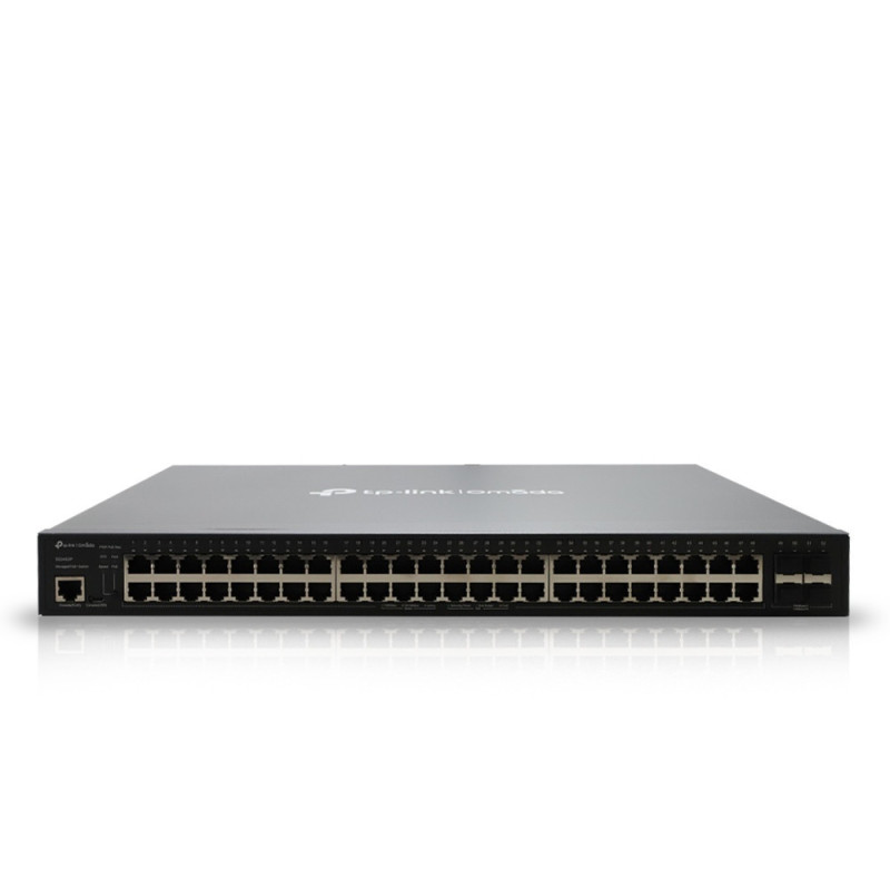 SWITCH ADMINISTRABLE TP-LINK SG3452P / 48 PUERTOS RJ45 POE AF/AT 10/100/1000 MBPS + 4 PUERTOS GIGA SFP / POTENCIA POE TOTAL 384 