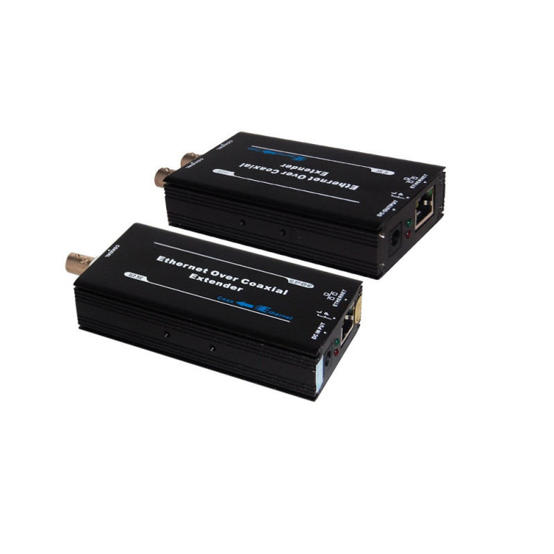 CONVERTIDORES COAXIAL A ETHERNET POE FS-EPOC7001T Y FS-EPOC7001R / TRANSMISOR Y RECEPTOR DE 1 CH / DISTANCIA MÁXIMA DE POTENCIA 