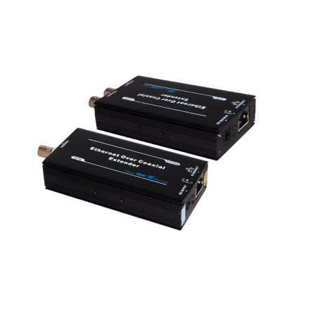 CONVERTIDORES COAXIAL A ETHERNET POE FS-EPOC7001T Y FS-EPOC7001R / TRANSMISOR Y RECEPTOR DE 1 CH / DISTANCIA MÁXIMA DE POTENCIA 
