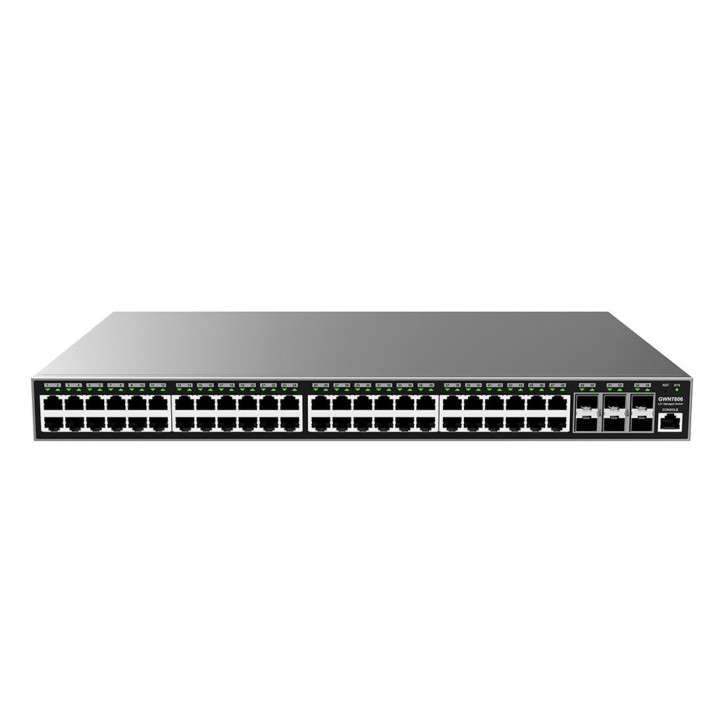Switch administrable Capa 2+ 48 puertos 10/100/1 000MBPS 6 puertos SFP+ 10GIGABIT Apilable GRANDSTREAM GWN7806