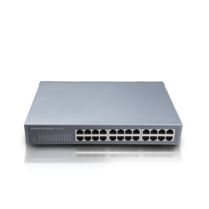 Switch no administrable 24 puertos Gigabit 10/100/1000 Mbps Montaje escritorio/pared GRANDSTREAM GWN7703