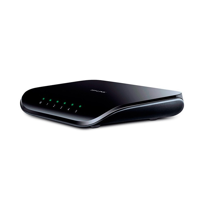 Switch no administrable de escritorio 5 puertos RJ45 Gigabit 10/100/1000 Mbps Ahorro de energía hasta 70% TP-LINK TL-SG1005D