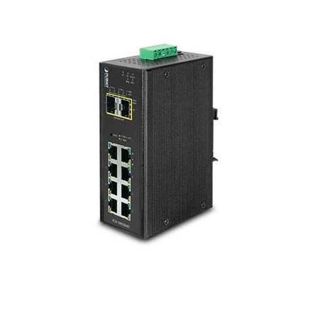 SWITCH ADMINISTRABLE 8 PUERTO RJ45 / PLANET IGS-10020MT / 8 PUERTOS RJ45 10/100/1000 MPBS / 2 PUERTOS SFP MINIGBIC 100/1000/2500