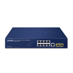 SWITCH PLANET GS-4210-8T2S ADMINISTRABLE L2 / 8 PUERTOS RJ45 VELOCIDAD DE TRANSMISION 10/100/1000 MBPS + 2 PUERTOS SFP VELOCIDAD