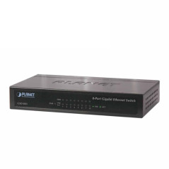 SWITCH NO ADMINISTRABLE 8 PUERTOS GIGA GSD-803 PLANET / 8 PUERTOS AUTO MDI/MID-X / VELOCIDAD DE TRANSMISION 10/100/1,000MBPS / M