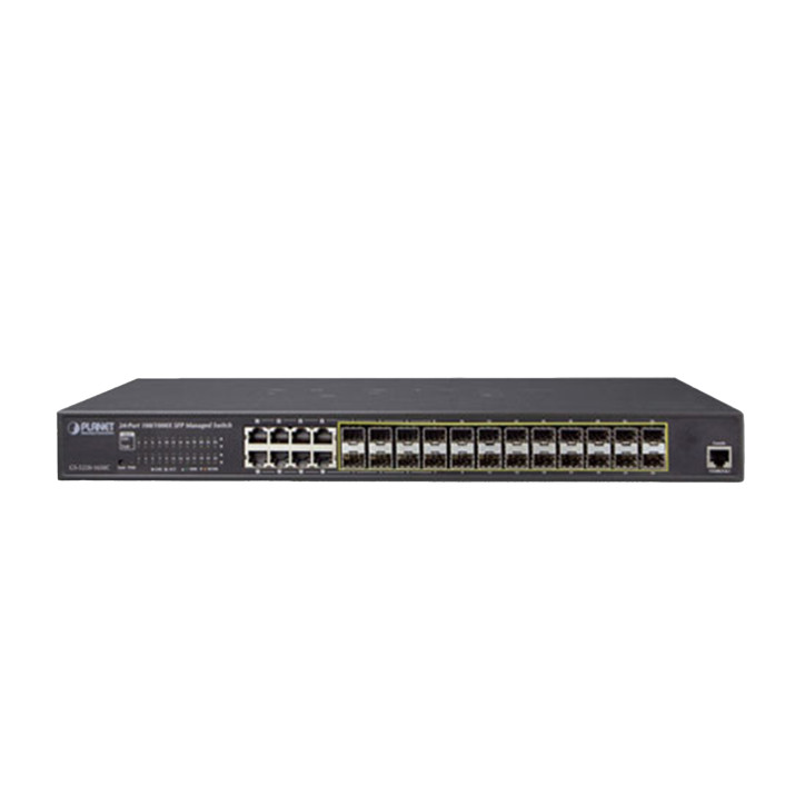 Switch administrable L2+ 24 puertos SFP 100/1000BASE-X 8 puertos combo RJ45 10/100/1000BASE-T 4 puertos PLANET GS-5220-16S8CR