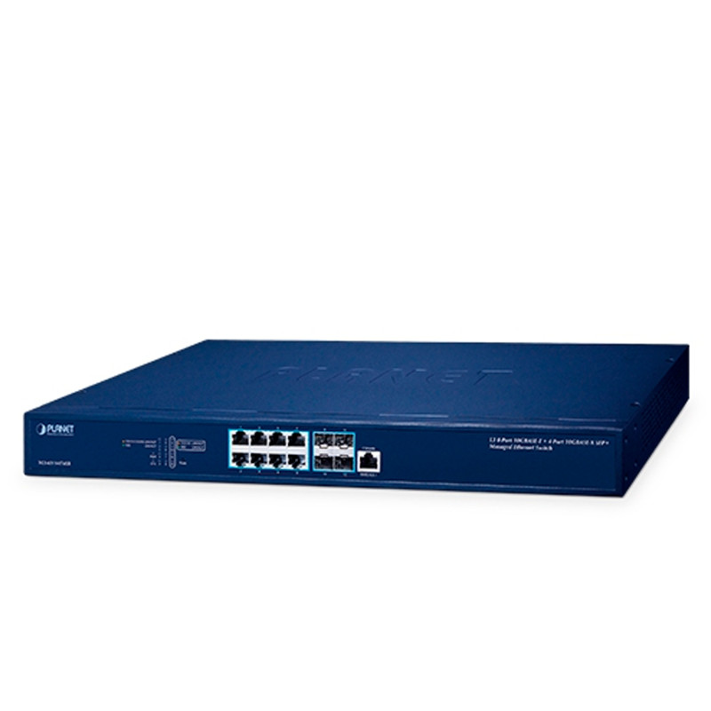 SWITCH ADMINISTRABLE L3 PLANET XGS-6311-8T4XR / 8 PUERTOS RJ45 100M-1G-2.5G-5G-10GBASE-T / 4 PUERTOS SFP+ 10GBASE-X / SWITCHING 