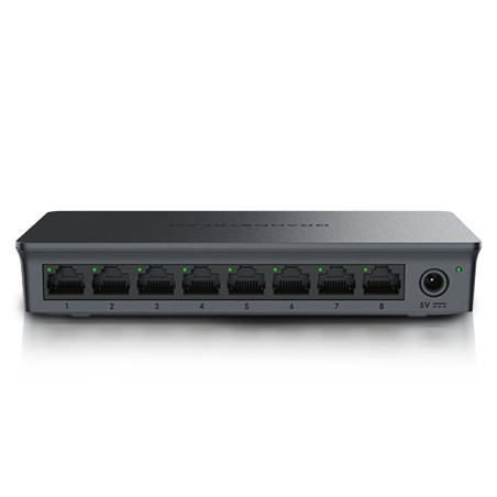 SWITCH NO ADMINISTRABLE GRANDSTREAM GWN7701 / 8 PUERTOS 10/100/1,000MBPS / MONTAJE ESCRITORIO/PARED / ALIMENTACION 5VCD/0.6A / P