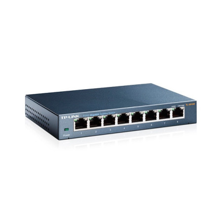 SWITCH NO ADMINISTRABLE TP-LINK TL-SG108/ 8 PUERTOS RJ45 10/100/1000 MBPS/ TECNOLOGIA GREEN ETHERNET AHORRA CONSUMO DE ENERGIA/ 