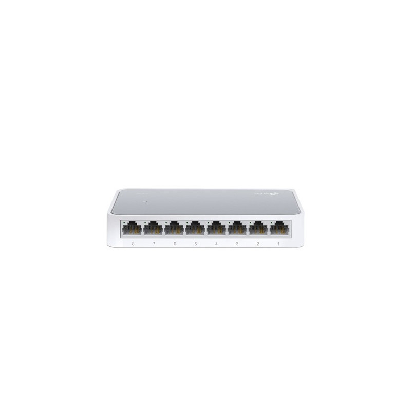 SWITCH NO ADMINISTRABLE TP-LINK TL-SF1008 / 8 PUERTOS RJ45 10/100 MBPS / MONTAJE EN ESCRITORIO / TECNOLOGIA GREEN ETHERNET DE EF
