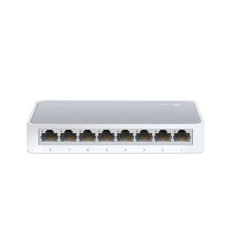 SWITCH NO ADMINISTRABLE TP-LINK TL-SF1008 / 8 PUERTOS RJ45 10/100 MBPS / MONTAJE EN ESCRITORIO / TECNOLOGIA GREEN ETHERNET DE EF