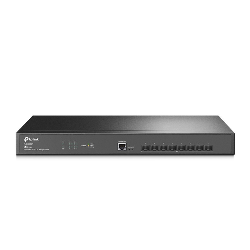 SWITCH ADMINISTRABLE TP-LINK SX3008F / CUENTA CON 8 PUERTOS SFP+ 10GIGA / ADMINISTRACION CENTRALIZADA CON OMADA / CARCASA METALI