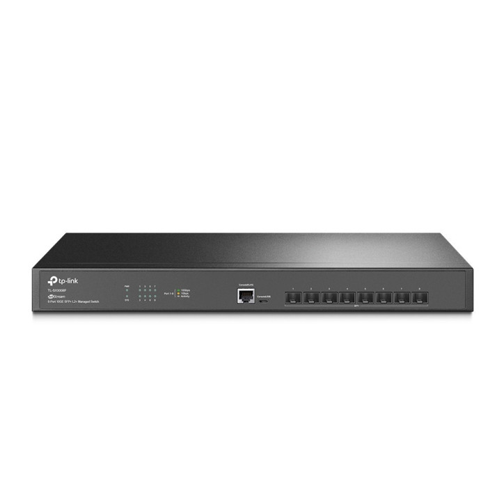 Switch administrable 8 puertos SFP+ 10G capacidad de conmutación 160 Gbps administración centralizada con Omada TP-LINK SX3008F