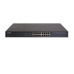 SWITCH NO ADMINISTRABLE / PLANET FNSW-1601 / 16 PUERTOS RJ45 / VELOCIDAD DE TRANSMISION 10/100 MBPS / DIP SWITCH (ESTANDAR, VLAN