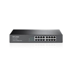 SWITCH NO ADMINISTRABLE TP-LINK TL-SF1016DS/ CUENTA CON 16 PUERTOS RJ45 10/100 MBPS/ MONTAJE EN RACK/ TECNOLOGIA GREEN ETHERNET 