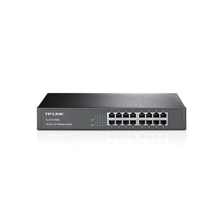 SWITCH NO ADMINISTRABLE TP-LINK TL-SF1016DS/ CUENTA CON 16 PUERTOS RJ45 10/100 MBPS/ MONTAJE EN RACK/ TECNOLOGIA GREEN ETHERNET 