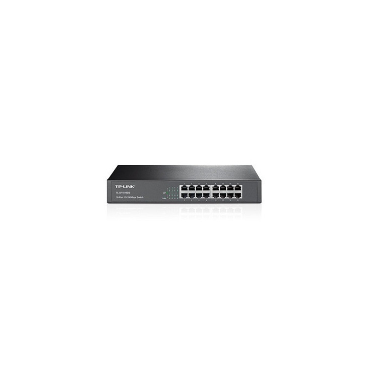 Switch no administrable 16 puertos RJ45 10/100 Mbps Montaje en rack TP-LINK TL-SF1016DS