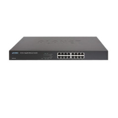 SWITCH 16 PUERTO RJ45 GIGABIT ETHERNET / VELOCIDAD DE TRANSMISION DE 10/100/1000 MBPS / PLANET GSW-1601 / NO ADMINISTRABLE / AUT