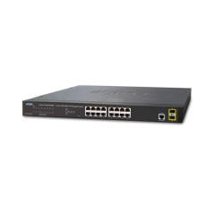 SWITCH PLANET GS-4210-16T2S/ ADMINISTRABLE-L2/L4/ 16 PUERTOS RJ45 VELOCIDAD DE TRANSMISION 10/100/1000 MBPS+ 2 PUERTOS FIBRA SFP