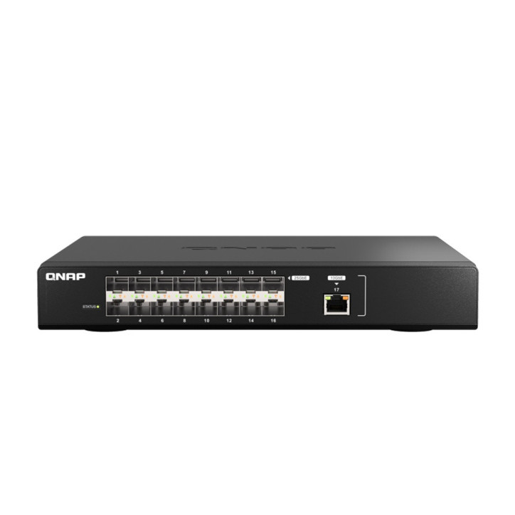 Conmutador administrado SFP28 25 GbE 16 puertos 25 GbE SFP28 1 puerto 10 GbE NBASE-T administrado capa 2 QNAP QSW-M5216-1T-US