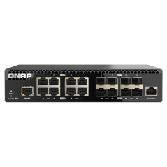 SWITCH QNAP QSW-M3216R-8S8T-US DE ALTA VELOCIDAD 16PTOS ADMINISTRABLE 8PTOS SFP 10GBE Y 8X 10GBE BASE-T RJ45