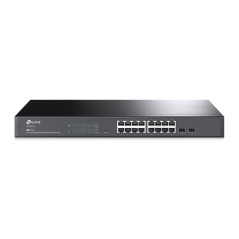 SWITCH ADMINISTRABLE JETSTREAM TP-LINK SG2218 / 16 PUERTOS RJ45 10/100/1000 MBPS 2 PUERTOS FIBRA OPTICA SFP (VACIO) GIGABIT/ MON