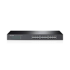 SWITCH NO ADMINISTRABLE TP-LINK TL-SF1024/ CUENTA CON 24 PUERTOS RJ45 10/100 MBPS/ MONTAJE EN RACK/ CARCASA METALICA DE 19 PULGA