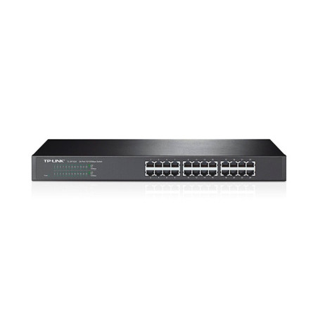 SWITCH NO ADMINISTRABLE TP-LINK TL-SF1024/ CUENTA CON 24 PUERTOS RJ45 10/100 MBPS/ MONTAJE EN RACK/ CARCASA METALICA DE 19 PULGA