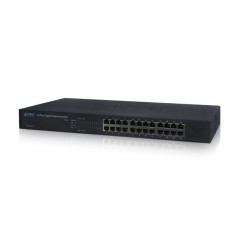 SWITCH 24 PUERTOS RJ45 GIGABIT ETHERNET 10/100/1000 MBPS / NO ADMINISTRABLE / PLANET GSW-2401 / RECINTO DE METAL / 15W DE CONSUM