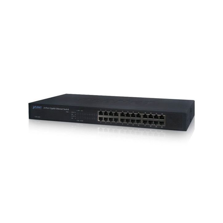Switch 24 puertos RJ45 Gigabit no administrable 24 puertos Gigabit 10/100/1000 Mbps No administrable PLANET GSW-2401